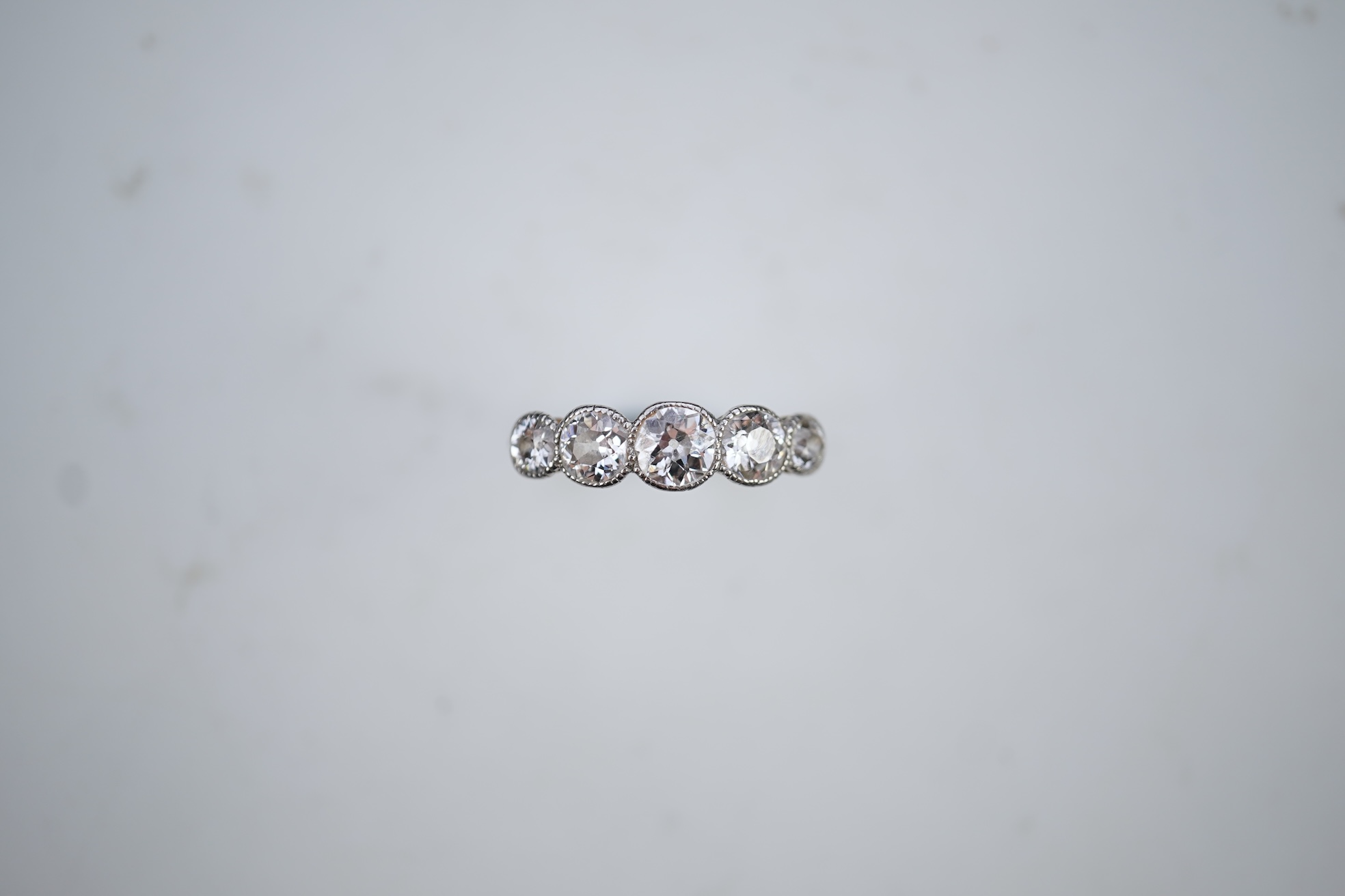 A diamond five-stone ring, early 20th century